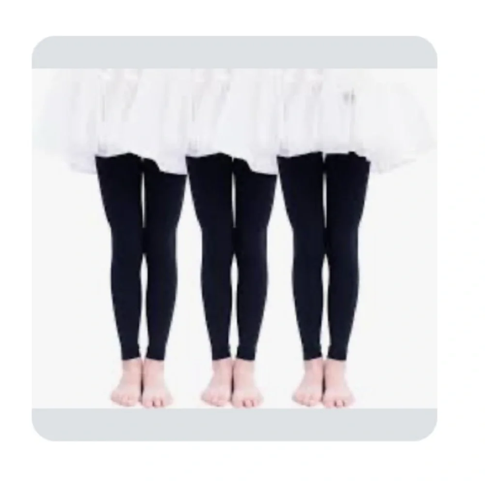 Paralinda Girls Navy Blue 3 pack of Footless Tights.  Age 11-13